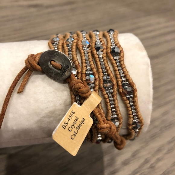 New Auth Chan Luu Crystal Cal Five Wrap Bracelet o - Picture 3 of 6